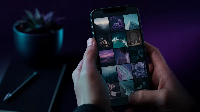 Смартфон с лентой Instagram в руках — ведение соцсетей